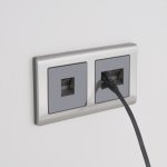 Телефонная розетка  RJ-11  (серо-коричневый) Werkel WL07-RJ-11