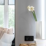 Выключатель двухклавишный с подсветкой (черный матовый) WL08-SW-2G-LED Werkel