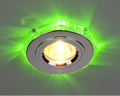 Точечный светильник со светодиодами Elektrostandard 2020/2 SL/LED/GR (хром / зеленый)