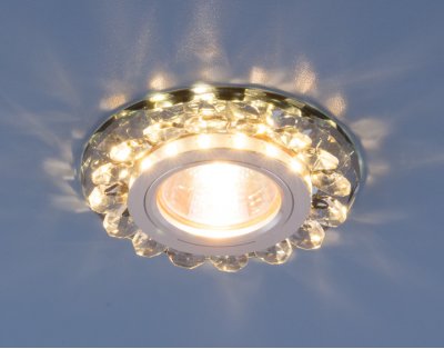 Точечный светодиодный светильник с хрусталем Elektrostandard 6036 MR16 Gr дымчатый