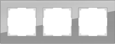 Рамка на 3 поста (серый, стекло) WL01-Frame-03 Werkel
