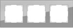 Рамка на 3 поста (серый, стекло) WL01-Frame-03 Werkel