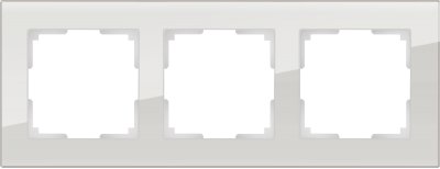 Рамка на 3 поста (дымчатый,стекло) Werkel WL01-Frame-03