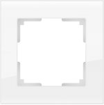 Рамка на 1 пост (белый,стекло) Werkel WL01-Frame-01