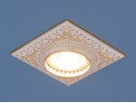 Точечный светильник для подвесных, натяжных и реечных потолков Elektrostandard 4104 белый/золото (WH/GD)