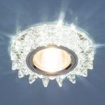 Точечный светодиодный светильник с хрусталем 6037 MR16  SL зеркальный/серебро Elektrostandard