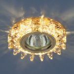 Точечный светодиодный светильник с хрусталем Elektrostandard 6037 MR16 YL/GD зеркальный/золото