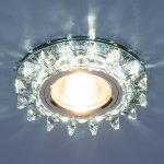 Точечный светодиодный светильник с хрусталем Elektrostandard 6037 MR16 BL сапфир/хром