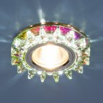 Точечный светодиодный светильник с хрусталем Elektrostandard 6037 MR16 MLT мульти/хром