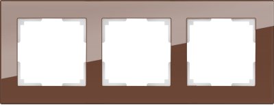 Рамка на 3 поста (мокко,стекло) Werkel WL01-Frame-03