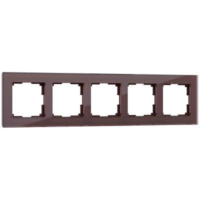 Рамка на 5 постов (мокко,стекло) Werkel WL01-Frame-05 Рамка на 5 постов (мокко,стекло) Werkel WL01-Frame-05