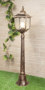 Светильник на столбе Elektrostandard Sculptor F черное золото (арт. GLXT-1407F)