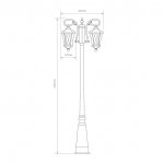 Virgo F/2 капучино уличный двухрожковый светильник на столбе IP44 GLXT-1450F/2 Elektrostandard