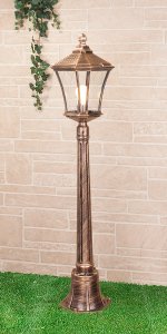 Virgo F черное золото уличный светильник на столбе IP44 GLXT-1450F Elektrostandard