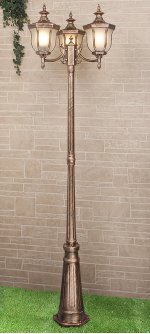 Светильник на столбе Elektrostandard Taurus F/3 черное золото (арт. GLXT-1458F/3)