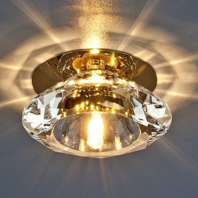 

Точечный светильник Электростандарт 8016 G4 GD/WH (золото / прозрачный, 8016 G4 GD