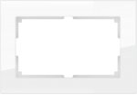 Рамка для двойной розетки (белый,стекло) Werkel WL01-Frame-01-DBL