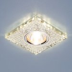 Встраиваемый потолочный светильник со светодиодной подсветкой Elektrostandard 2150 MR16 SL зеркальный/серебро