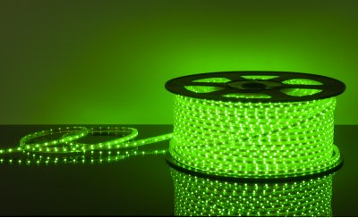 Светодиодная лента LSTR001 220V 4,4W IP65 зеленый Elektrostandard