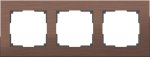 Рамка на 3 поста (коричневый алюминий) WL11-Frame-03 Werkel