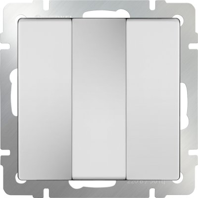 

Выключатель трехклавишный (белый) WL01-SW-3G Werkel, WL01-SW-3G