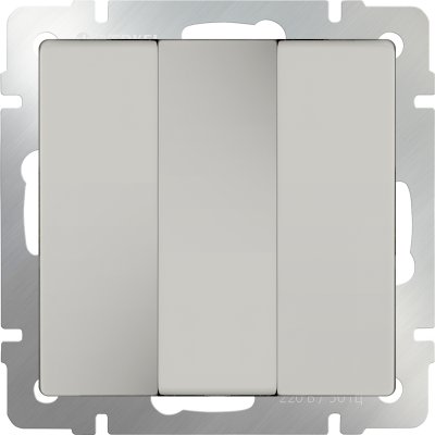 

Выключатель трехклавишный (слоновая кость) WL03-SW-3G-ivory Werkel, WL03-SW-3G-ivory