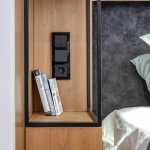 Перекрестный переключатель одноклавишный (черный матовый) WL08-SW-1G-C Werkel