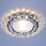 Встраиваемый потолочный светильник со светодиодной подсветкой Elektrostandard 2170 MR16 SBK CL дымчатый прозрачный