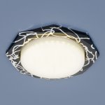 Встраиваемый точечный светильник Elektrostandard 1065 GX53 BK/SL черный/серебро