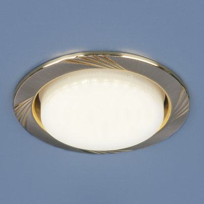 Встраиваемый точечный светильник Elektrostandard 1067 GX53 SN/GD сатин никель/золото Встраиваемый точечный светильник Elektrostandard 1067 GX53 SN/GD сатин никель/золото