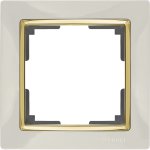 Рамка на 1 пост (слоновая кость/золото) Werkel WL03-Frame-01-ivory-GD