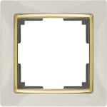 Рамка на 1 пост (слоновая кость/золото) Werkel WL03-Frame-01-ivory-GD