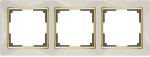 Рамка на 3 поста (слоновая кость/золото) Werkel WL03-Frame-03-ivory-GD