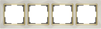 

Рамка на 4 поста (слоновая кость/золото) WL03-Frame-04-ivory-GD Werkel, WL03-Frame-04-ivory-GD