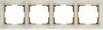 Рамка на 4 поста (слоновая кость/золото) WL03-Frame-04-ivory-GD Werkel