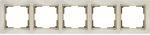 Рамка на 5  постов (слоновая кость/золото) WL03-Frame-05-ivory-GD Werkel