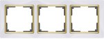 Рамка на 3 поста (белый/золото) WL03-Frame-03-white-GD Werkel