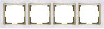 Рамка на 4 поста (белый/золото) WL03-Frame-04-white-GD Werkel
