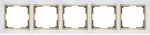 Рамка на 5 постов (белый/золото) Werkel WL03-Frame-05-white-GD