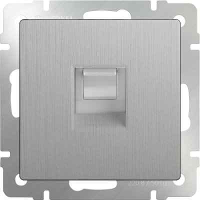 

Розетка Ethernet RJ-45 (cеребряный рифленый) Werkel WL09-RJ-45, WL09-RJ-45