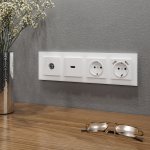 Рамка на 4 поста (белый матовый) WL01-Frame-04 Werkel