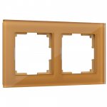 Рамка на 2 поста (бронзовый,стекло) Werkel WL01-Frame-02