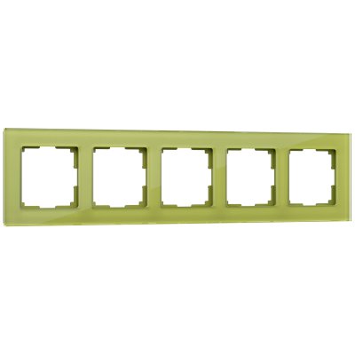 Рамка на 5 постов (фисташковый,стекло) Werkel WL01-Frame-05