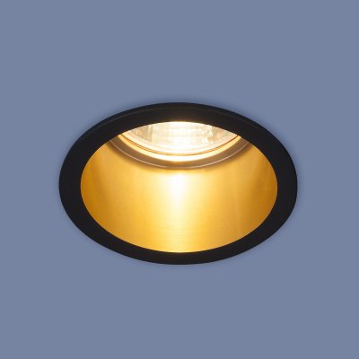 

Точечный светильник из металла Elektrostandard 7004 MR16, 7004 MR16 BK/GD черный/золото
