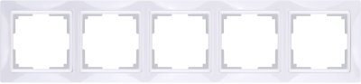 

Рамка на 5 постов (белый, basic) WL03-Frame-05 Werkel, WL03-Frame-05 белый, basic
