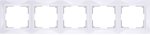 Рамка на 5 постов (белый, basic) WL03-Frame-05 Werkel
