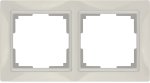 Рамка на 2 поста (слоновая кость, basic) Werkel WL03-Frame-02