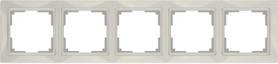 

Рамка на 5 постов (слоновая кость, basic) WL03-Frame-05 Werkel, WL03-Frame-05 слоновая кость, basic