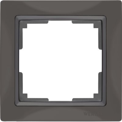 Рамка на 1 пост (серо-коричневый, basic) Werkel WL03-Frame-01