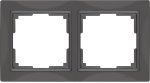 Рамка на 2 поста (серо-коричневый, basic) WL03-Frame-02 Werkel